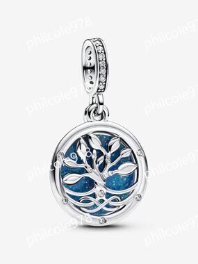 Pandora Glow-in-the-dark Infinity Tree Double Dangle Charm